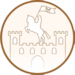 Logo: ein weißes Pferde mit Reiter auf einer Burg